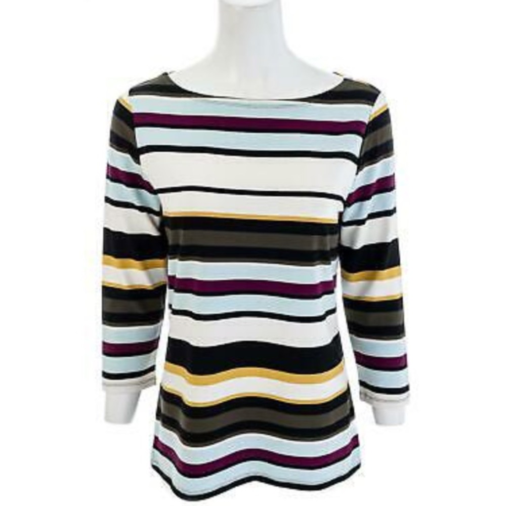 Ann Taylor Factory Striped Boatneck